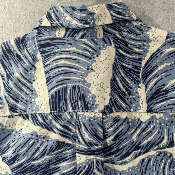 Cooke Street Hawaiian Shirt Mens XL Blue Wave Print Button Up Short Sleeve 2024 - Picture 10 of 16